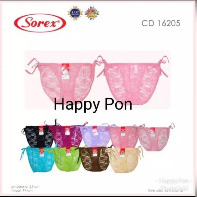 Celana dalam sexy sorex tali samping 16205 | CD brukat | lingerie | gstring | thong