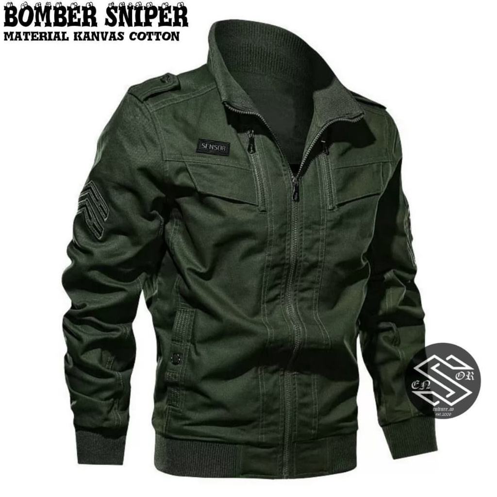 NEW SALE - SENSOR - Bomber sniper  / jaket pria distro / jaket pria terbaru 2021 gaya / jaket pria k
