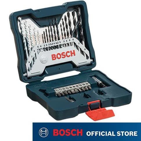 BOSCH BOR TEMBOK BATERAI DENGAN MATA BOR 33 X-LINE SET GSB 120-LI GEN3