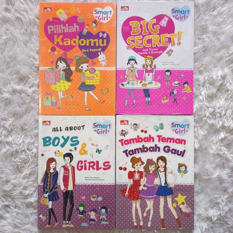 Buku Educomics Smart Girl - Ada 4 Seri Berbeda - Pilihlah Kadomu &amp; Big Secret! - All About Boys&amp;Girls - Tambah Teman Tambah Gaul