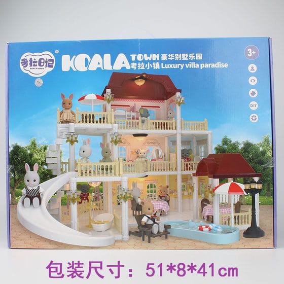 mainan rumah boneka sylvanian families alike - koala luxury villa paradise