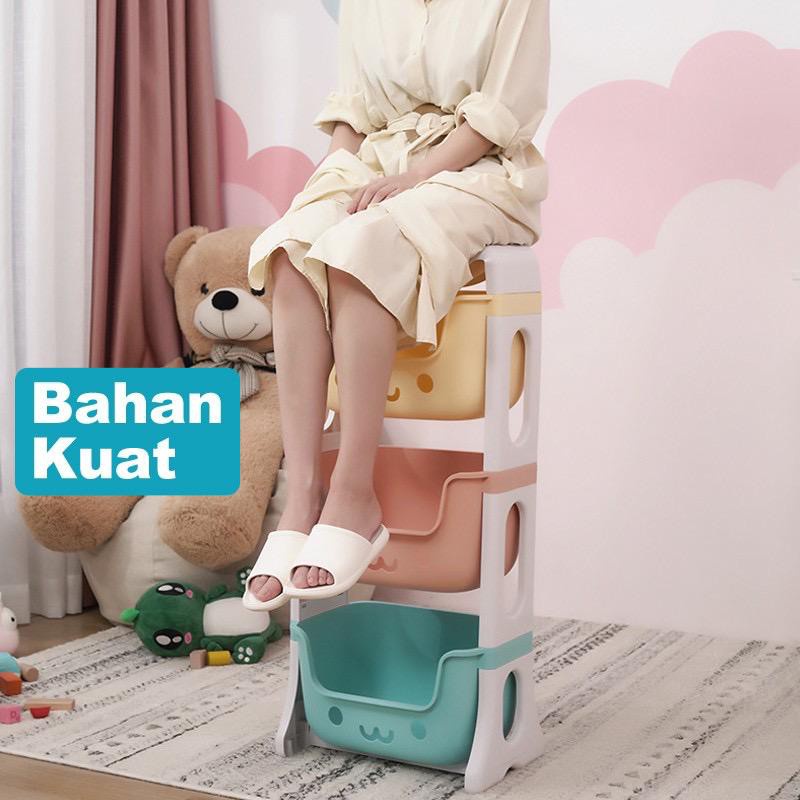 MATAHARI - RAK SUSUN SERBAGUNA TEMPAT MAINAN ANAK 2 SUSUN 3 SUSUN PORTABLE TOYS RACK