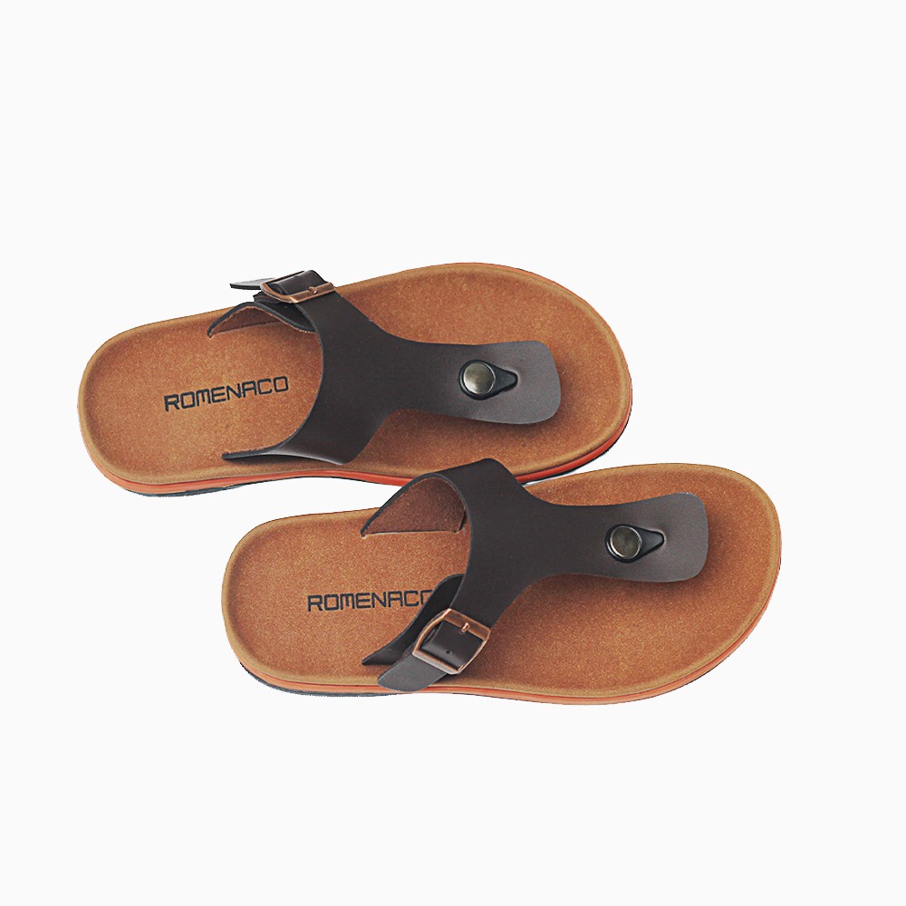 Sandal Kasual Pria Romenaco CSN01 Brown | Black Size 38 - 43