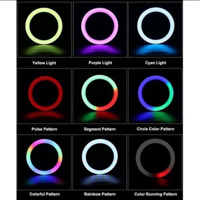 EASY Holder Ponsel Tripod Multifungsi SELFIE Ring Light Rgb Rainbow