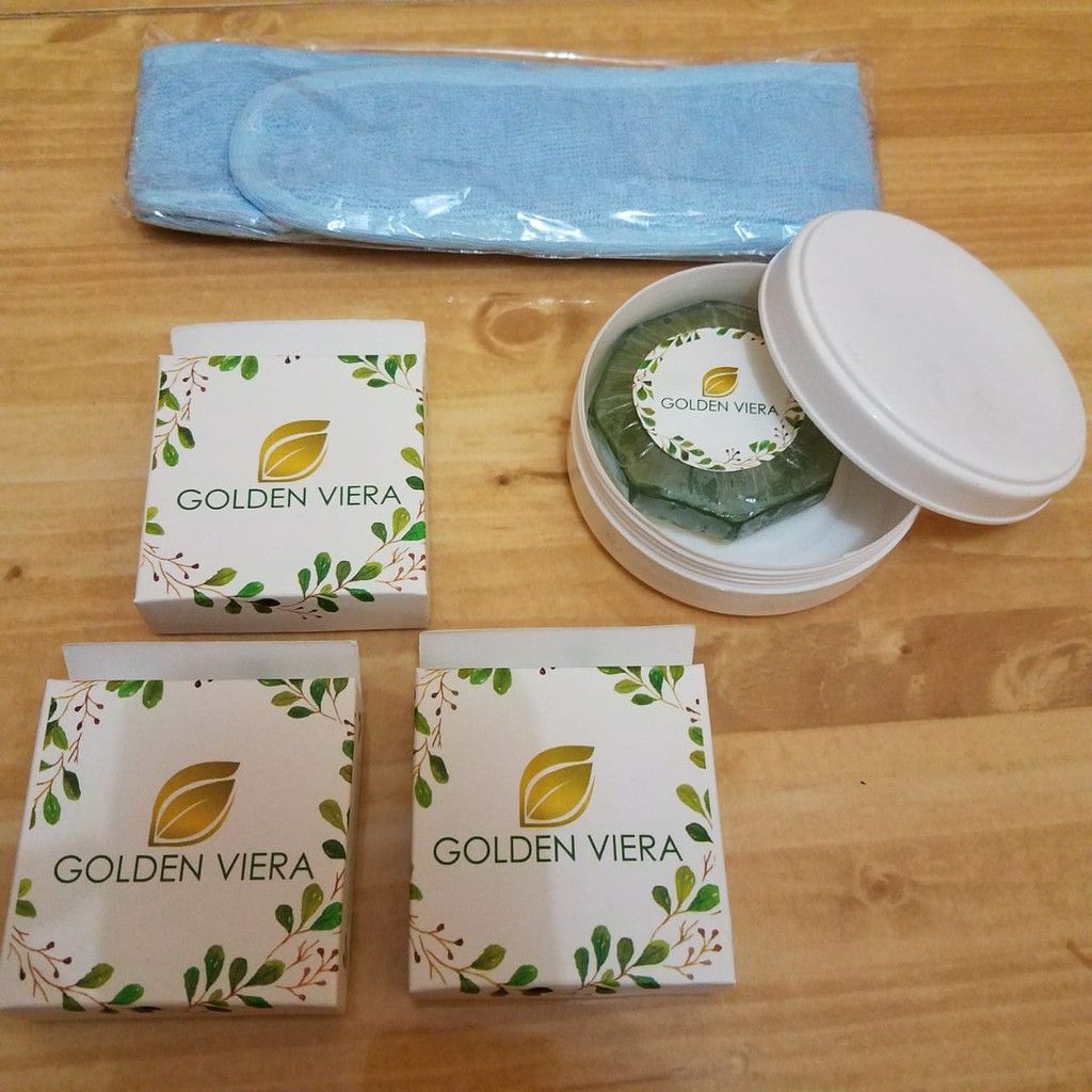 GOLDEN VIERA ORIGINAL 100% GOLDENVIERA SABUN WAJAH MUKA JERAWAT MENCERAHKAN HERBAL SOAP