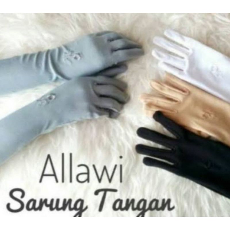 Jual Sarung Tangan Panjang Haji Warna Putih Dan Hitam Shopee Indonesia