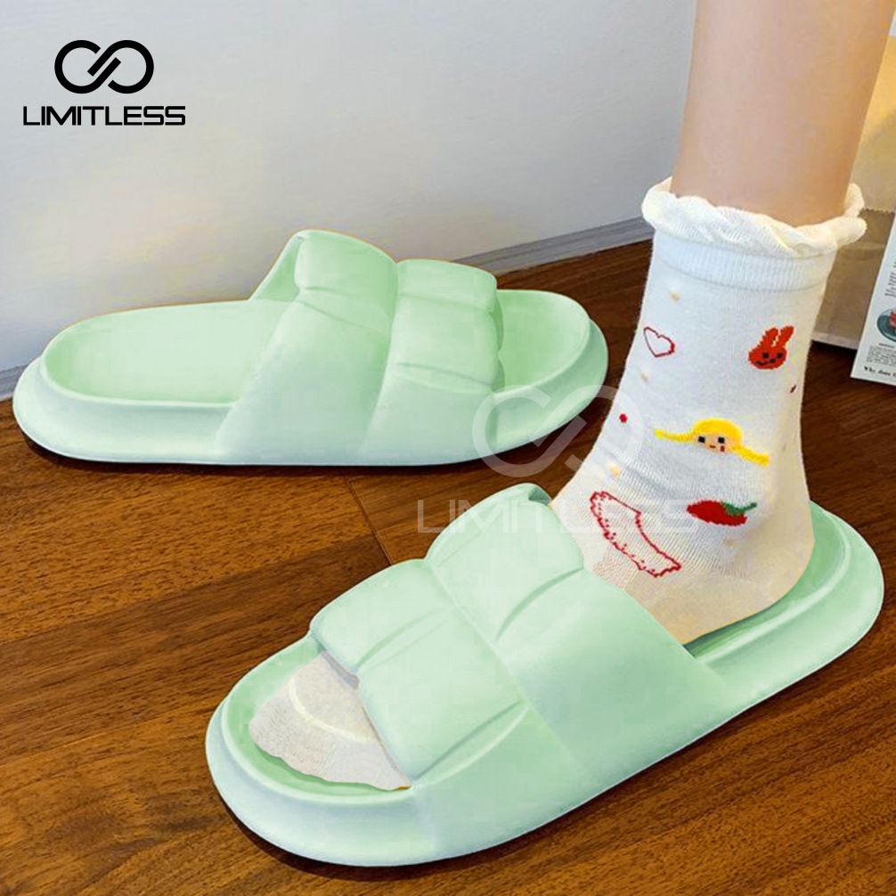Sandal Slop Wanita Korea Kekinian Sendal Wanita Limitless Slip On Fashionable Sandal Cewek Terbaru Jelly Empuk