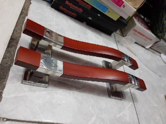 Handle tarikan pintu minimalis stainless 35cm 2set+kunci