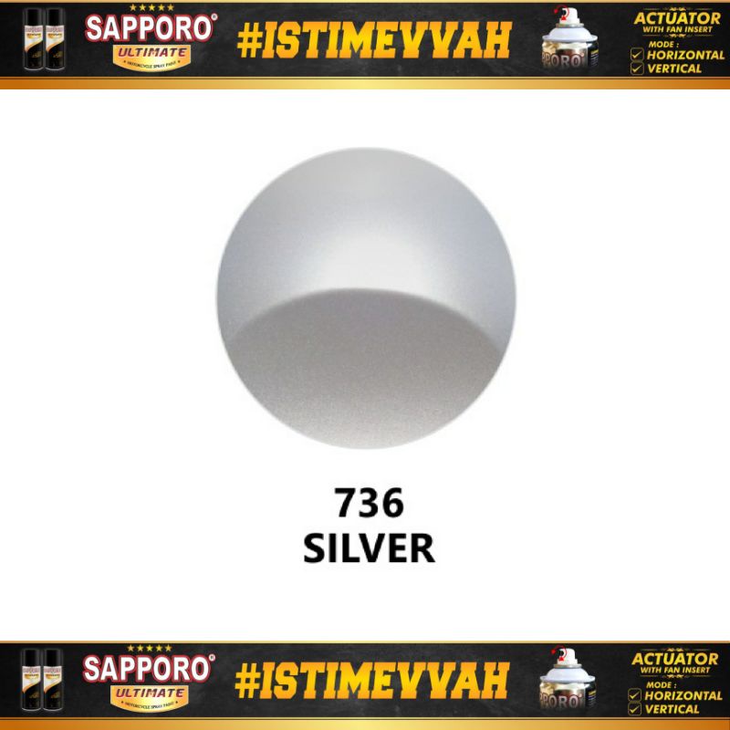 sapporo cat semprot silver 736 300ml spray paint