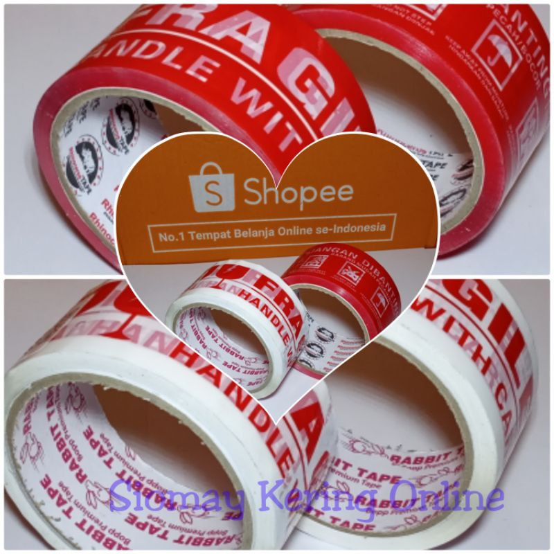 

Lakban Fragile Merah / Putih 60 Yard 2 Inch