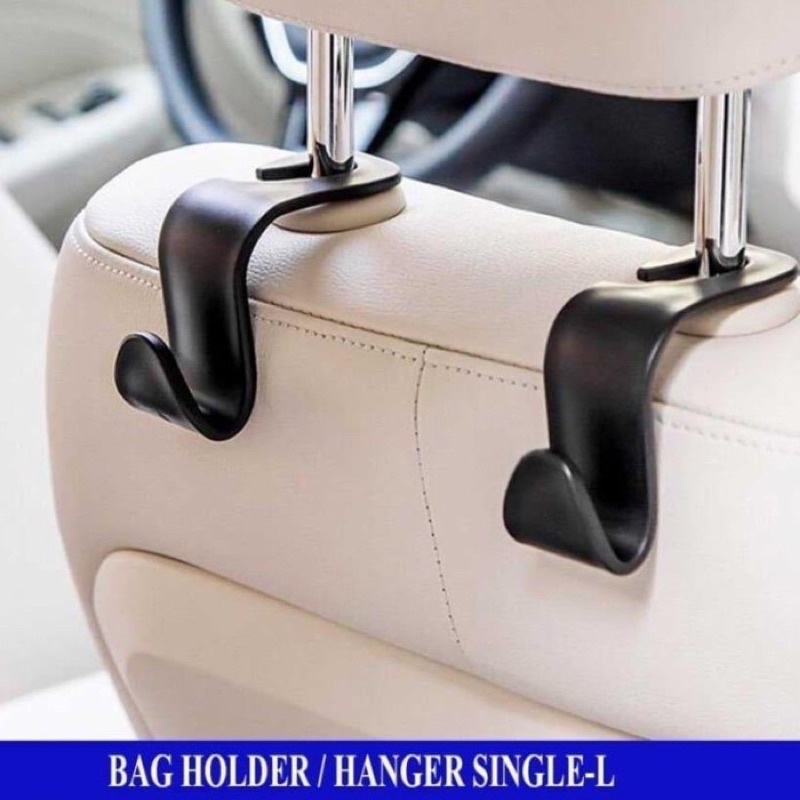 CAR HANGER HOOK GANTUNG BARANG JOK MOBIL BLACK SINGLE