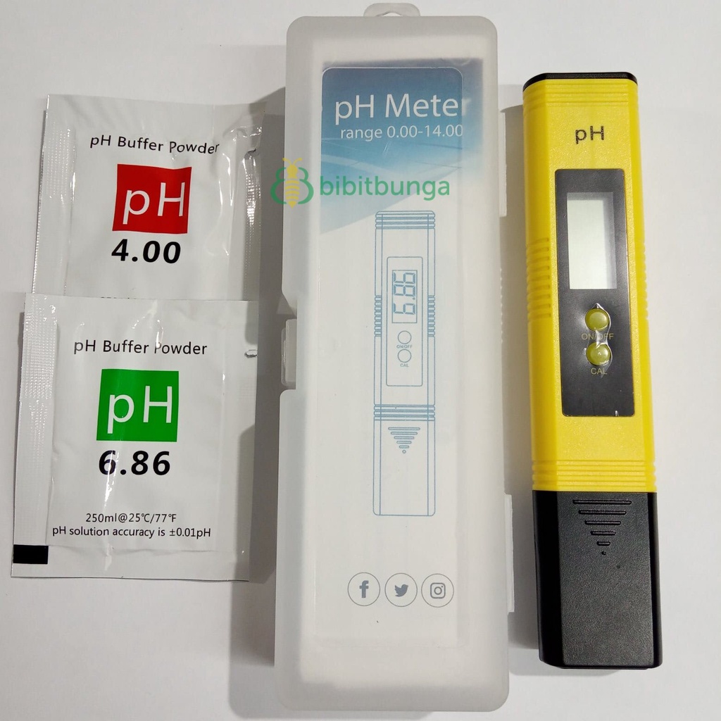 pH Meter Air Auto Kalibrasi + Buffer (With Box)