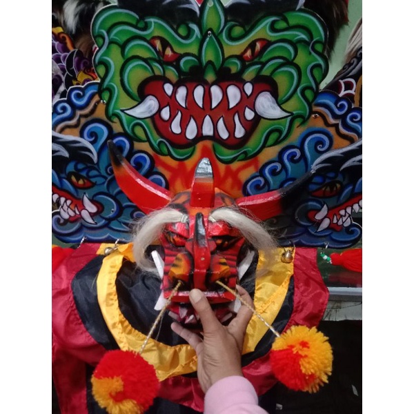 Barongan devill anak plus gondel, klinting, barongan siung, barongan anak murah, barongan