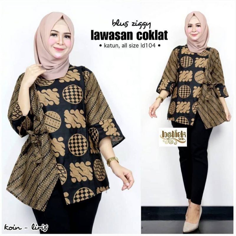 Batik Atasan lawasan coklat