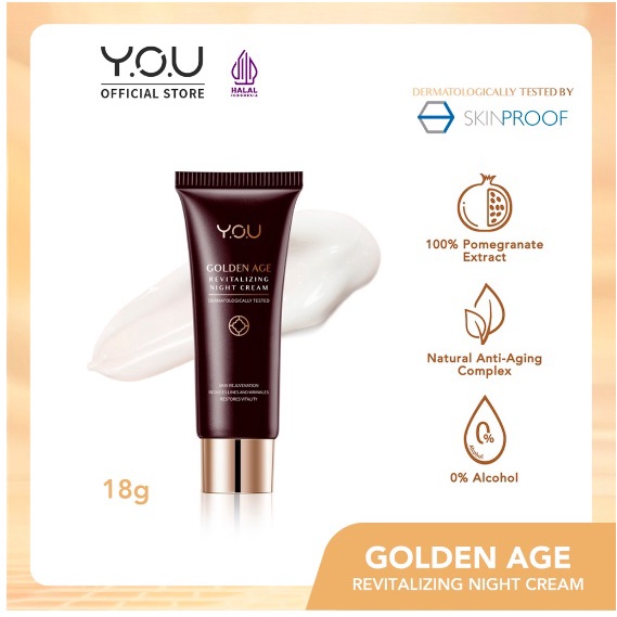 YOU ( Y.O.U ) GOLDEN AGE REVITALIZING NIGHT CREAM 18g