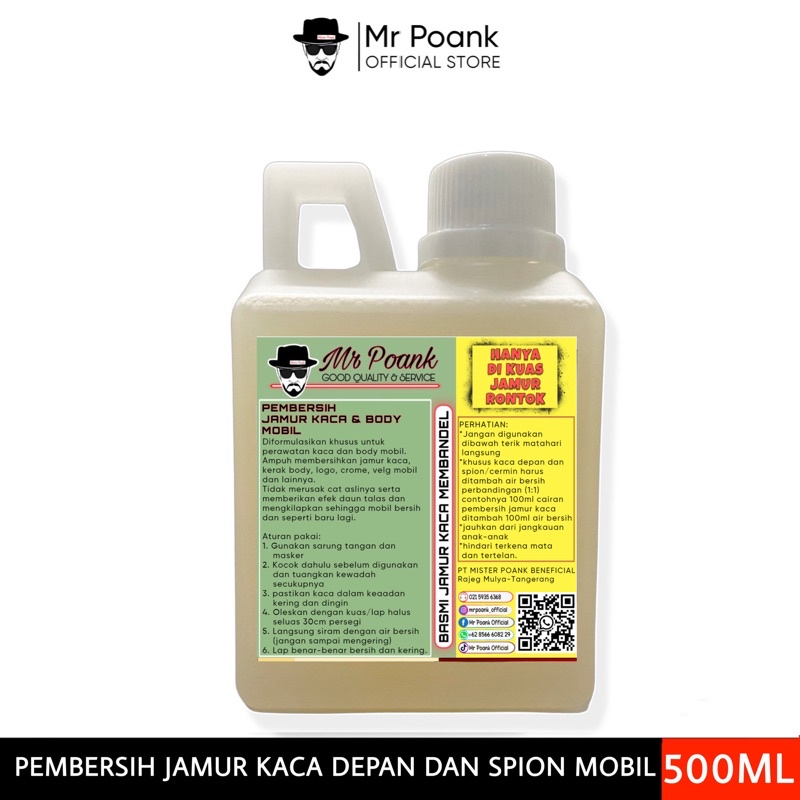 Jual Mr Poank Khusus Kaca Depan Dan Spion Cermin Cairan Pembersih Jamur Dan Kerak Kaca Membandel