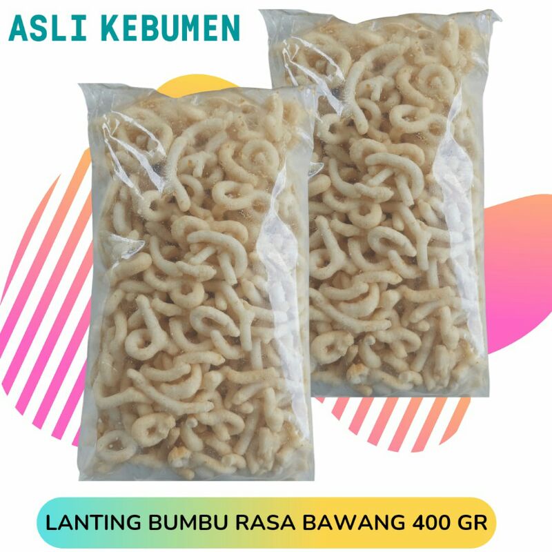 

Makanan Ringan Cemilan Enak Klanting Lanting Bumbu Rasa Bawang Asli Kebumen 400gram