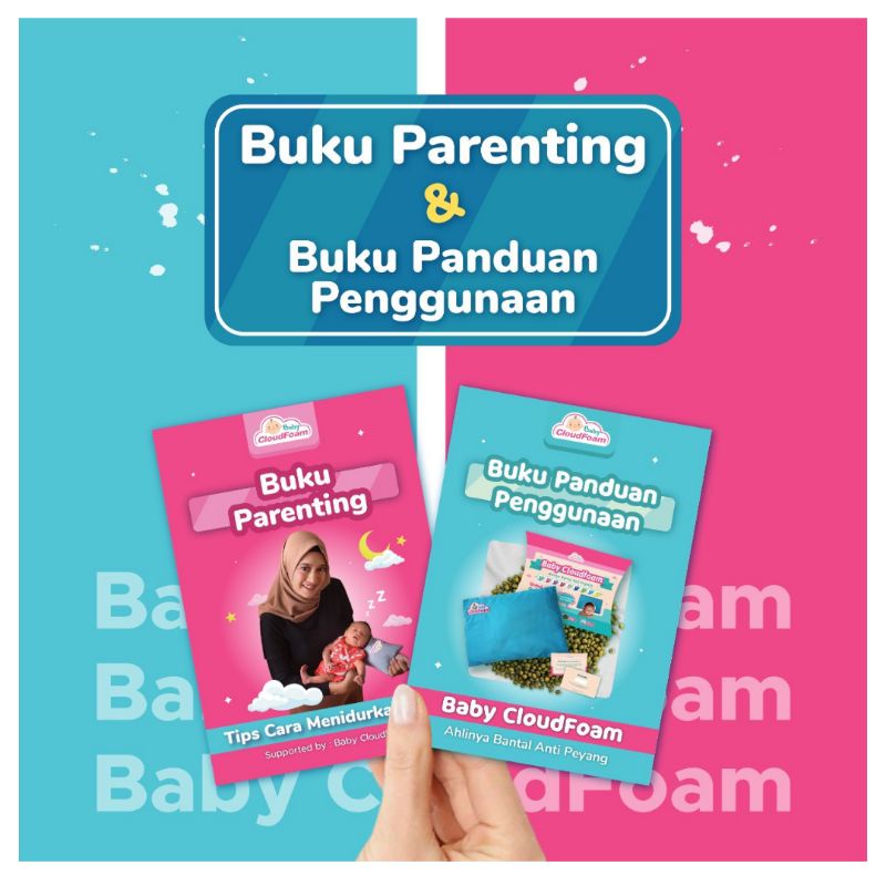 Baby Cloudfoam Paket 2 Bantal Bayi Anti Peyang Free Cetak Nama