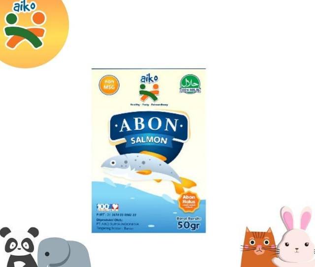 AIKO Abon Sapi Ayam Salmon Halus Tanpa Bahan Pengawet Non MSG - 50gr