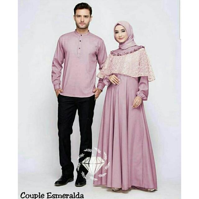 DRESS MUSLIM, baju wanita, baju gamis, dress, gamis, Baju gamis, sarimbit, atasan, COUPLE ESMERALDA