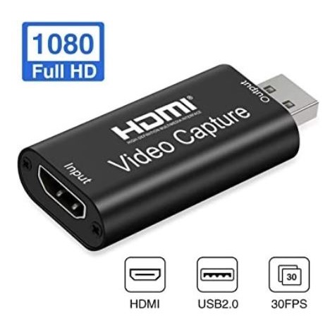 Hdtv video capture usb 2.0 1080p 4k 12bit live stream VLC-OBS - Amcap Black