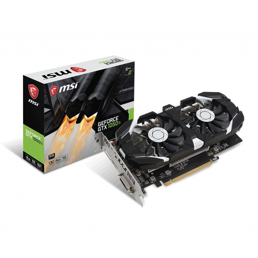 NEW VGA MSI GEFORCE GTX 1050Ti 4GT OCV1 4GB DDR5 DUAL FAN