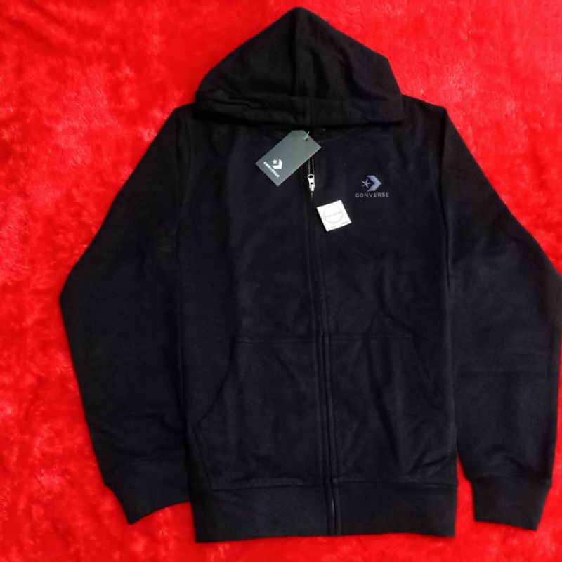 Converse Zipper Hoodie Chevron Black