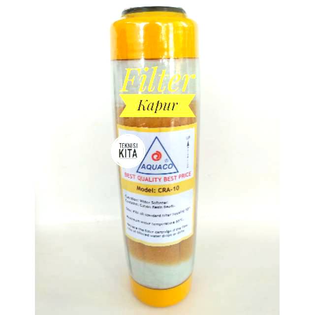 Jual Filter Zat Kapur Air Sumur Sadah Aquaco Resin 10" Inchi Softener