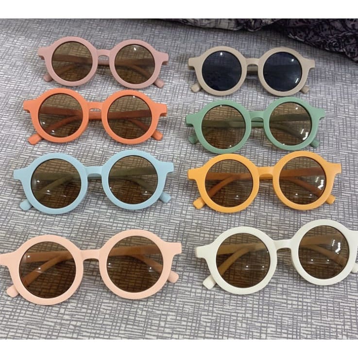 Kacamata Anak New Trend Model Kids Fashion Anak Terbaru Sunglasses gaya Bulat Unisex Cewe Cowo