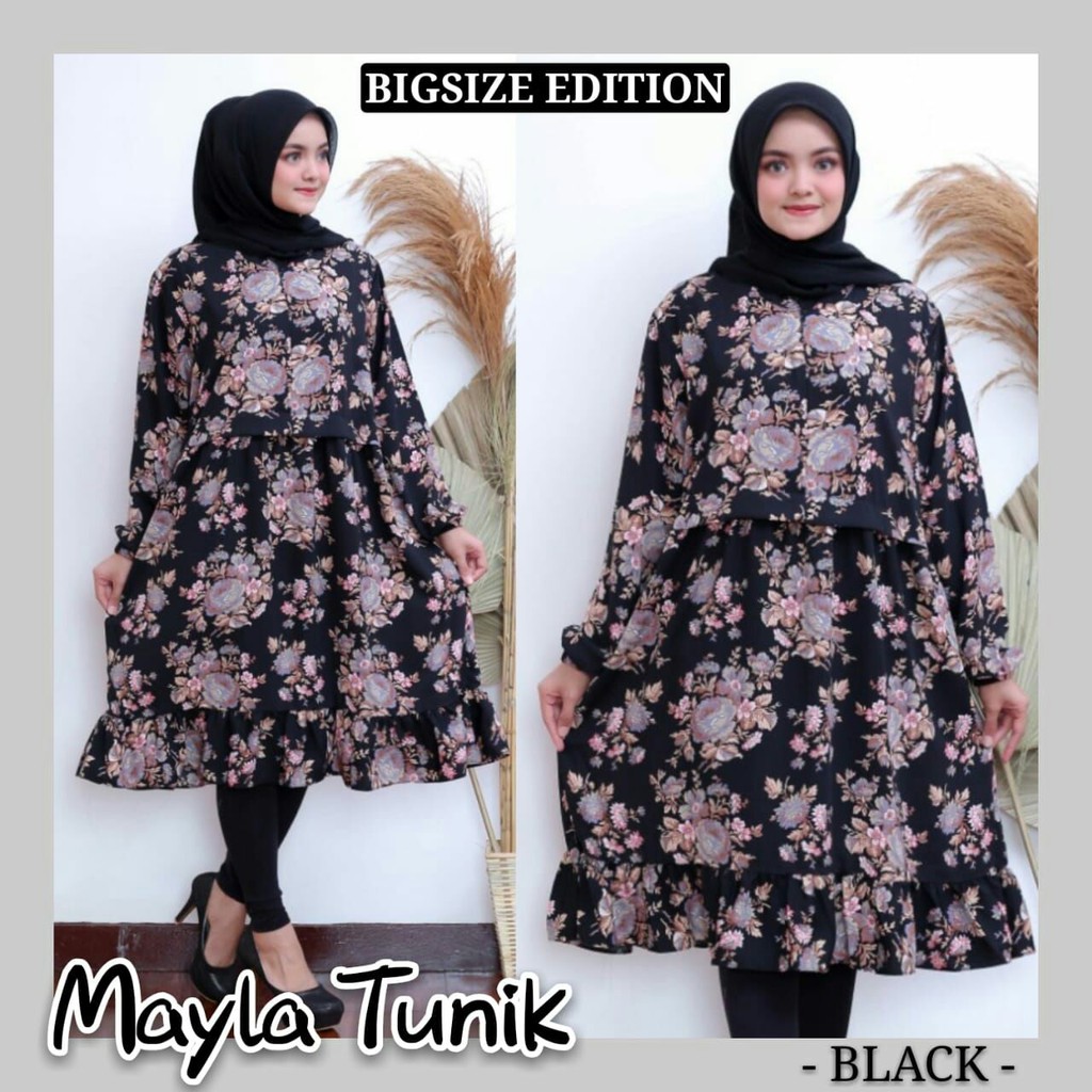 fashion muslim wanita / tunik XL / tunik monalisa murah / tunik besar / tunik jumbo