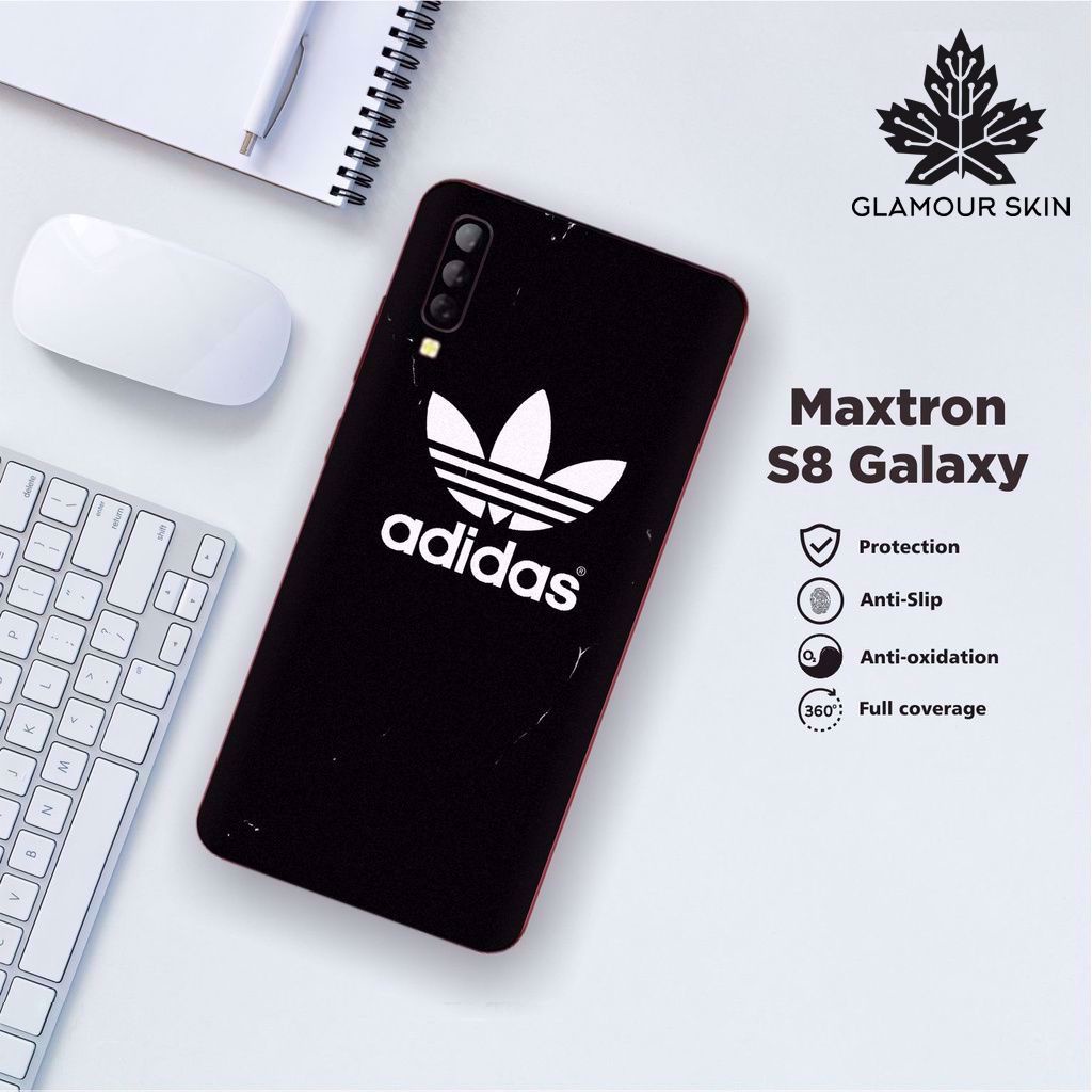 *(Dapat2PCS)* MAXTRON S8 GALAXY 4G Garskin Case/Stiker Protector Motif ADIDAS