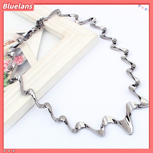 Bluelans Kalung Choker Rantai Gelombang Gaya Korea Untuk Wanita