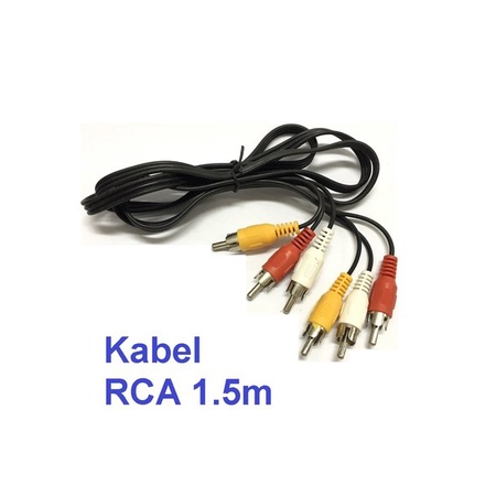 Kabel RCA DVD to TV AV Audio Video konektor Jack cabang 3 k 3 male cowo 3k3 Cable connector wire 3 k