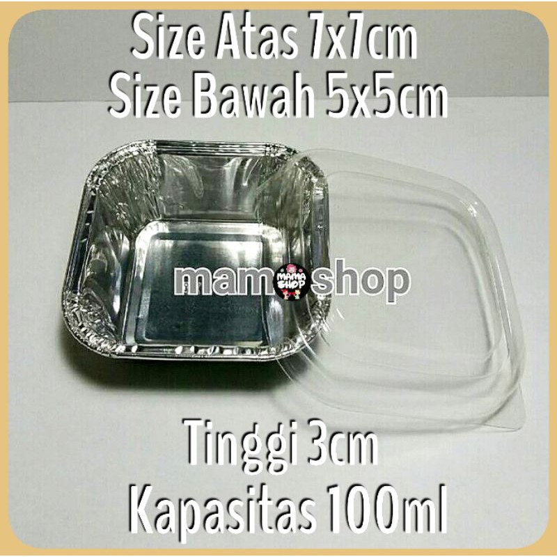 Alu Tray Foil OX 100 Plus Tutup Lid Mika Aluminium Tray isi 100pc