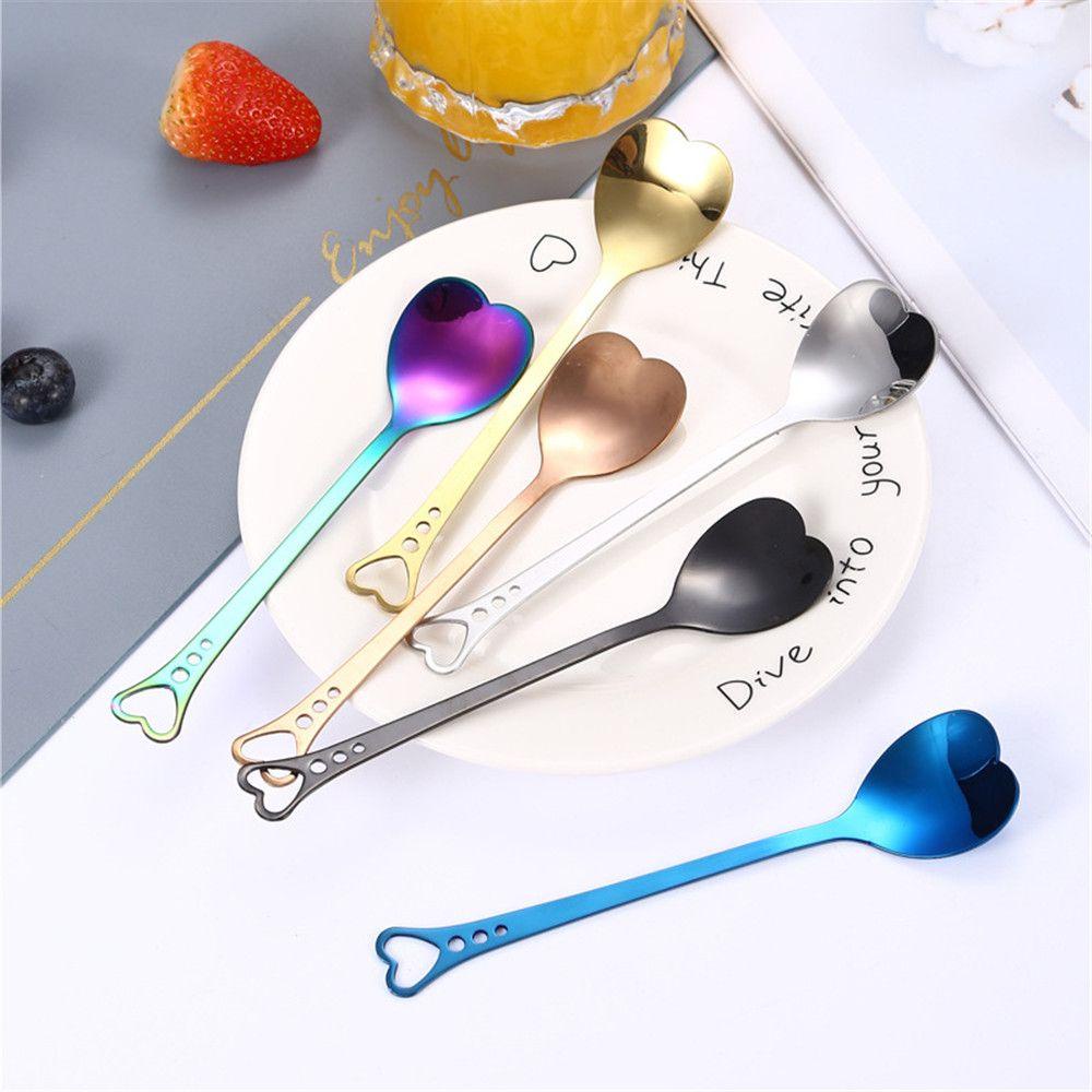 Solighter Sendok Kopi Dapur Kreatif Dessert Spoon Stainless Steel