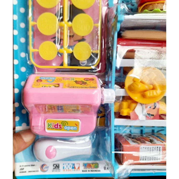 (PROMO) MAINAN ANAK INDO KASIR SET + RAK MAKANAN