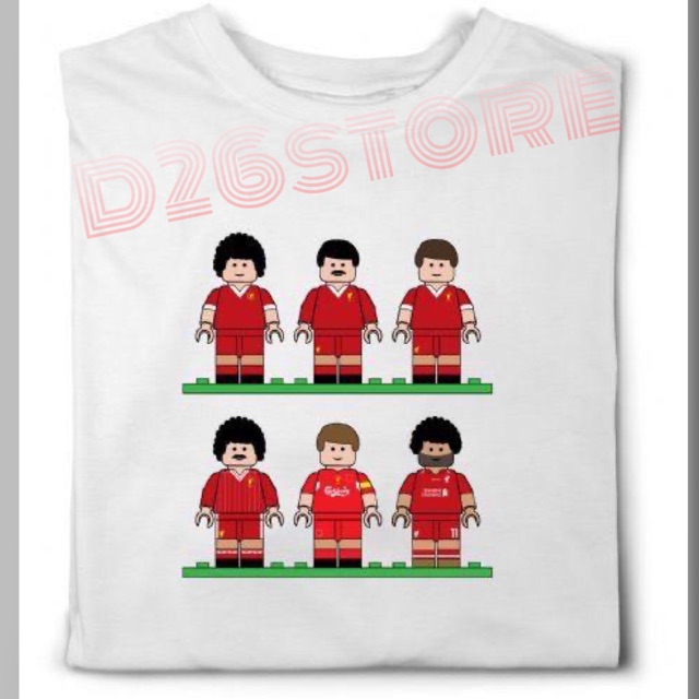 Kaos Liverpool Lego Liverpool FC Legends Ian Rush Gerrard Mohammed Salah YNWA Bricks