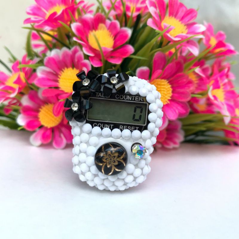 CANDY SAKURA tasbih digital swarovsky Non led souvenir lucu cantik oleh oleh haji umroh tasbih blink