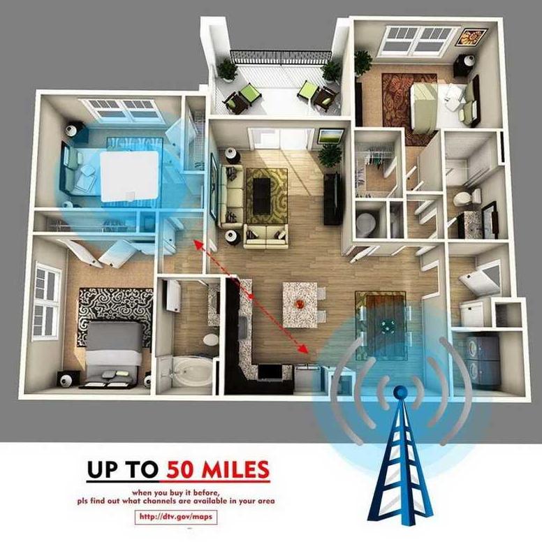 [Original 100%] Antena Tv Digital Indoor Super Jernih Ori Taffware/ Antena Ruangan/ Antena Dalam/ An