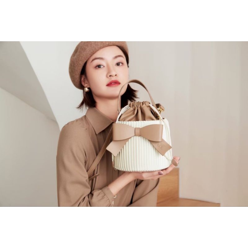 Jims Honey Tas Wanita Bentuk Tabung Vania Bag (Full Plisket)