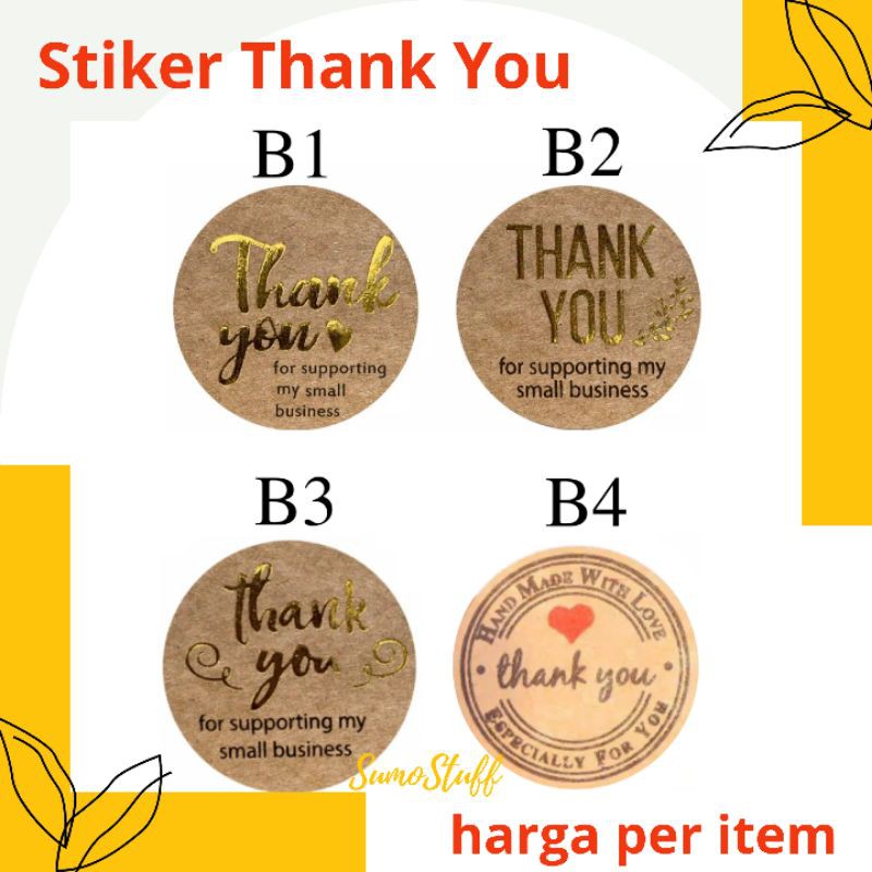 

Sumostuff 20 pcs sticker thankyou (B) / stiker murah / stiker olshop