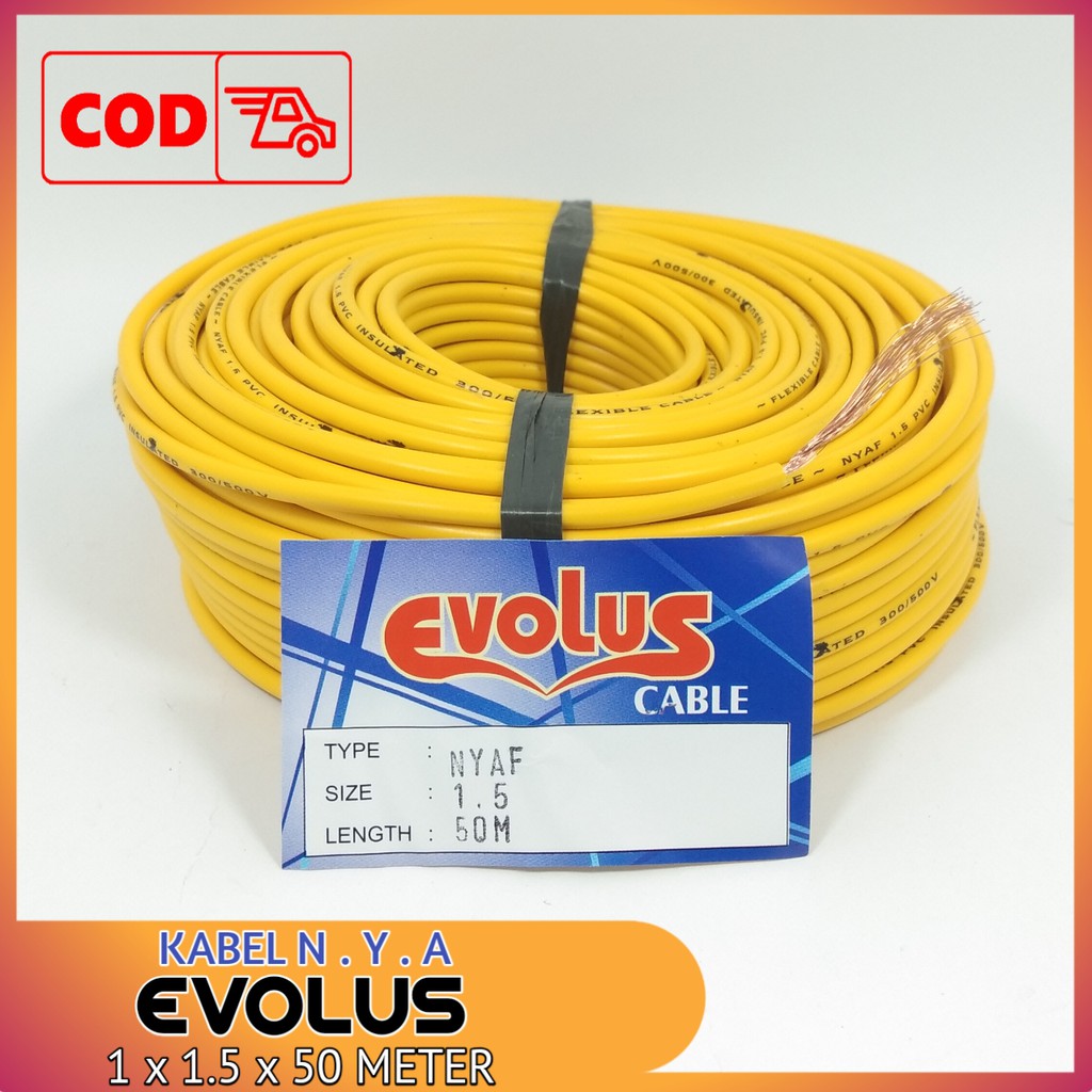 Evolus Kabel NYAF 1 x 1.5 - 50 Meter