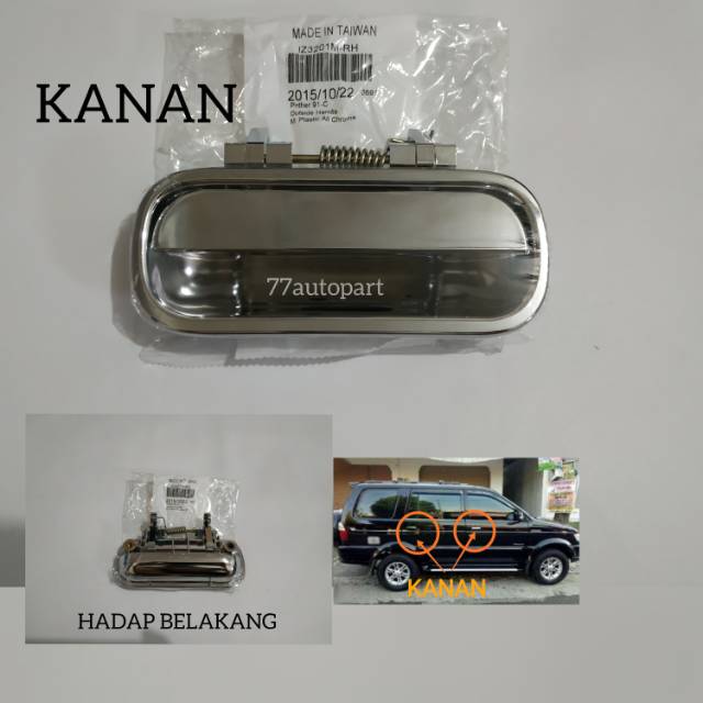 Handle pintu luar panther chrome kanan