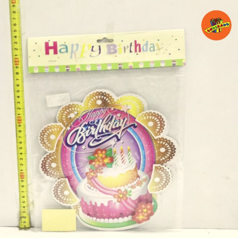 BANNER HAPPY BIRTHDAY CAKE 037 - Banner Kue Ulang Tahun