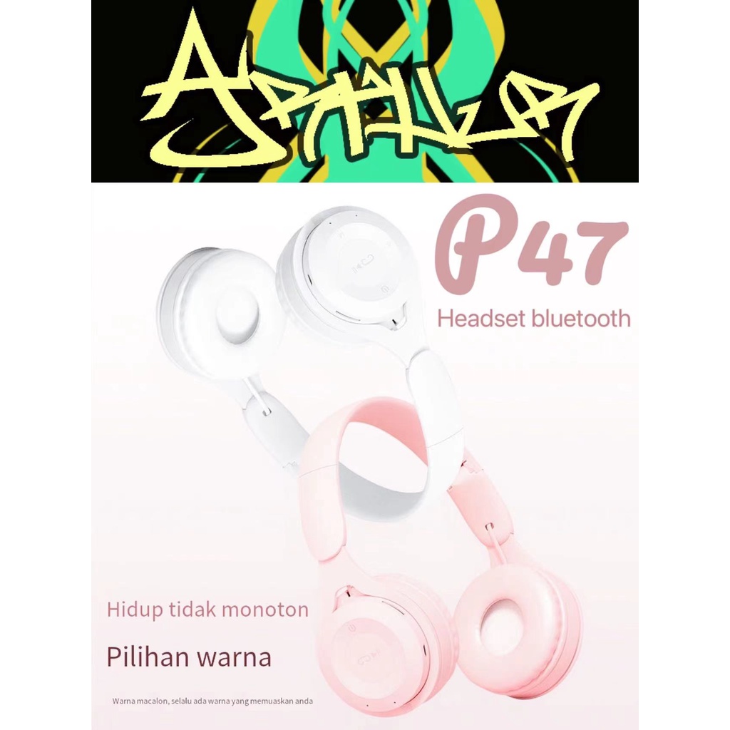 Headset Bluetooth Bluetooth P47 Realme Wireless Headphone Earphone Earpod Headset Hansfree Music Gam