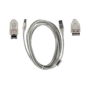 ABW3 | KABEL USB 2.0 MALE TO PRINTER MALE WEBSONG 3 M (TRANSPARANT)