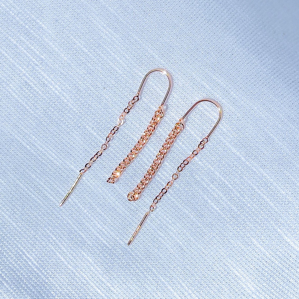 NEW! Anting anak dan dewasa emas asli kadar 750 75 17k diana gantung rosegold mix rantai lepes polo kilat kerabu giwang ringan paperklip paperclip