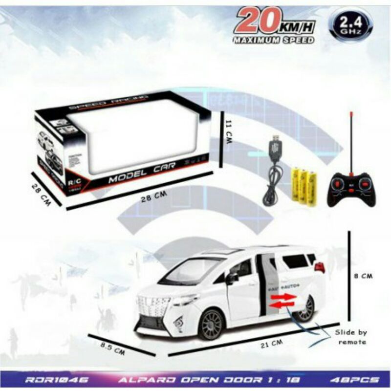 PROMO MAINAN ANAK MOBIL REMOTE CONTROL ALPHARD BUKA PINTU OTOMATIS MAINAN MOBIL RC MAINAN EDUKASI