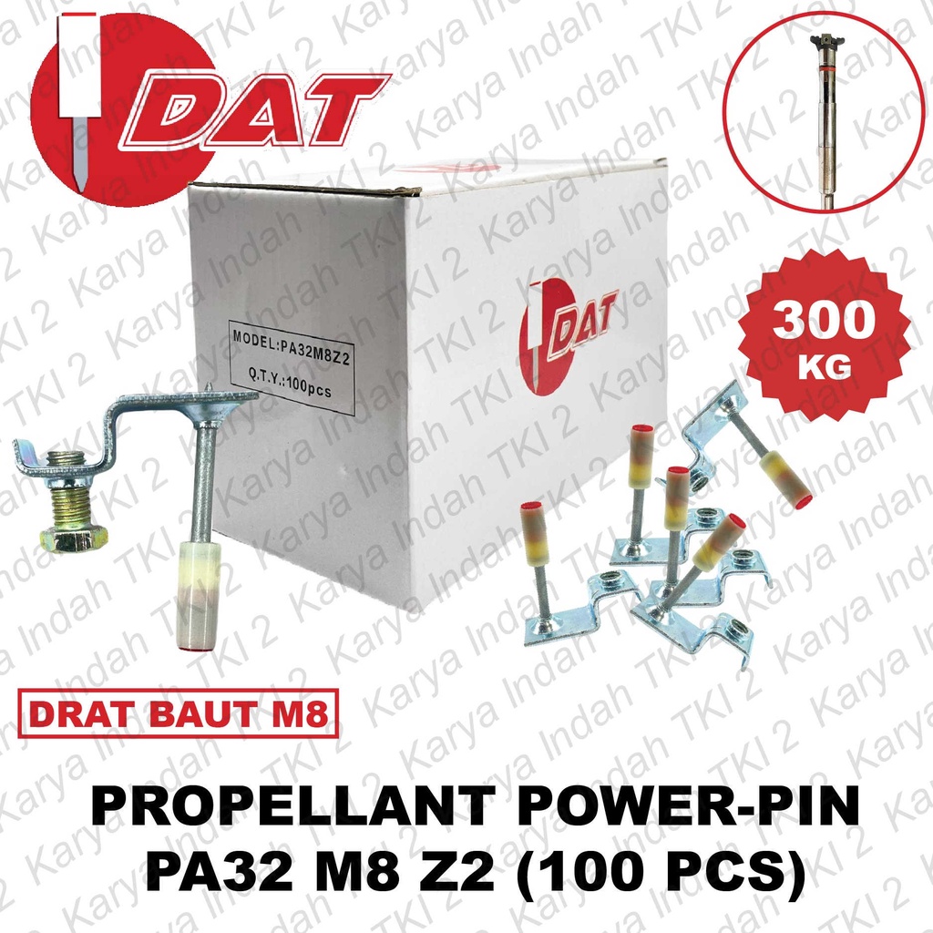 Isi Paku Tembak Plafond DAT PA32-M8 Pengganti Ramset Superfix PA 32 M8 Drat Baut 8 MM 300kg