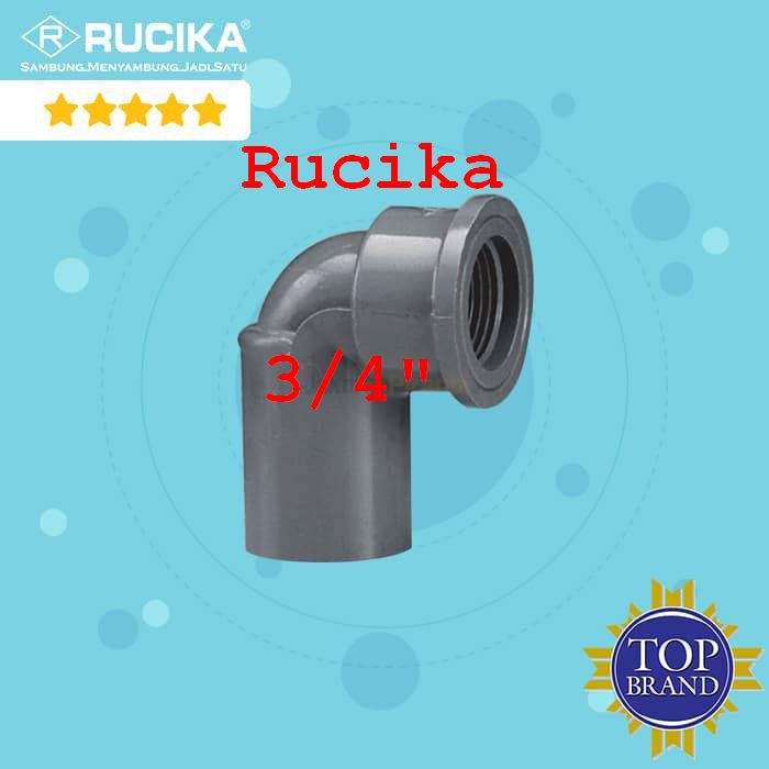 faucet knee, knie, L-bow / knee drat dalam 3/4&quot; rucika